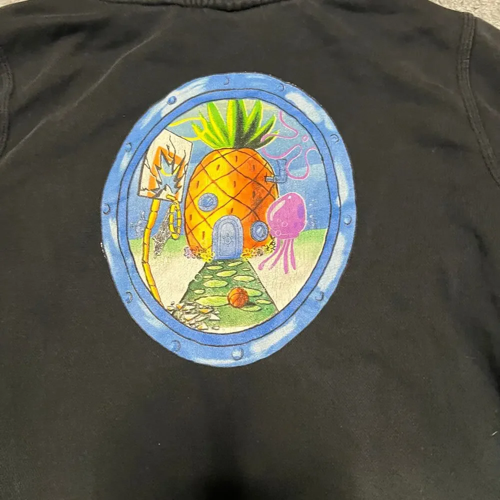 NIKE Kyrie Spongebob Patrick Squidward Pullover Hoodie Black CQ3598 YOUTH XL